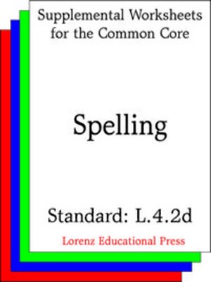 cover image of CCSS L.4.2d Spelling